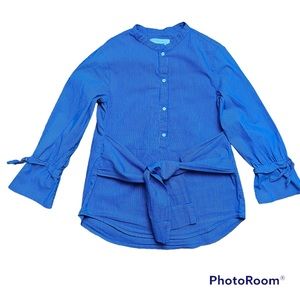 Zara girls stripe button down shirt